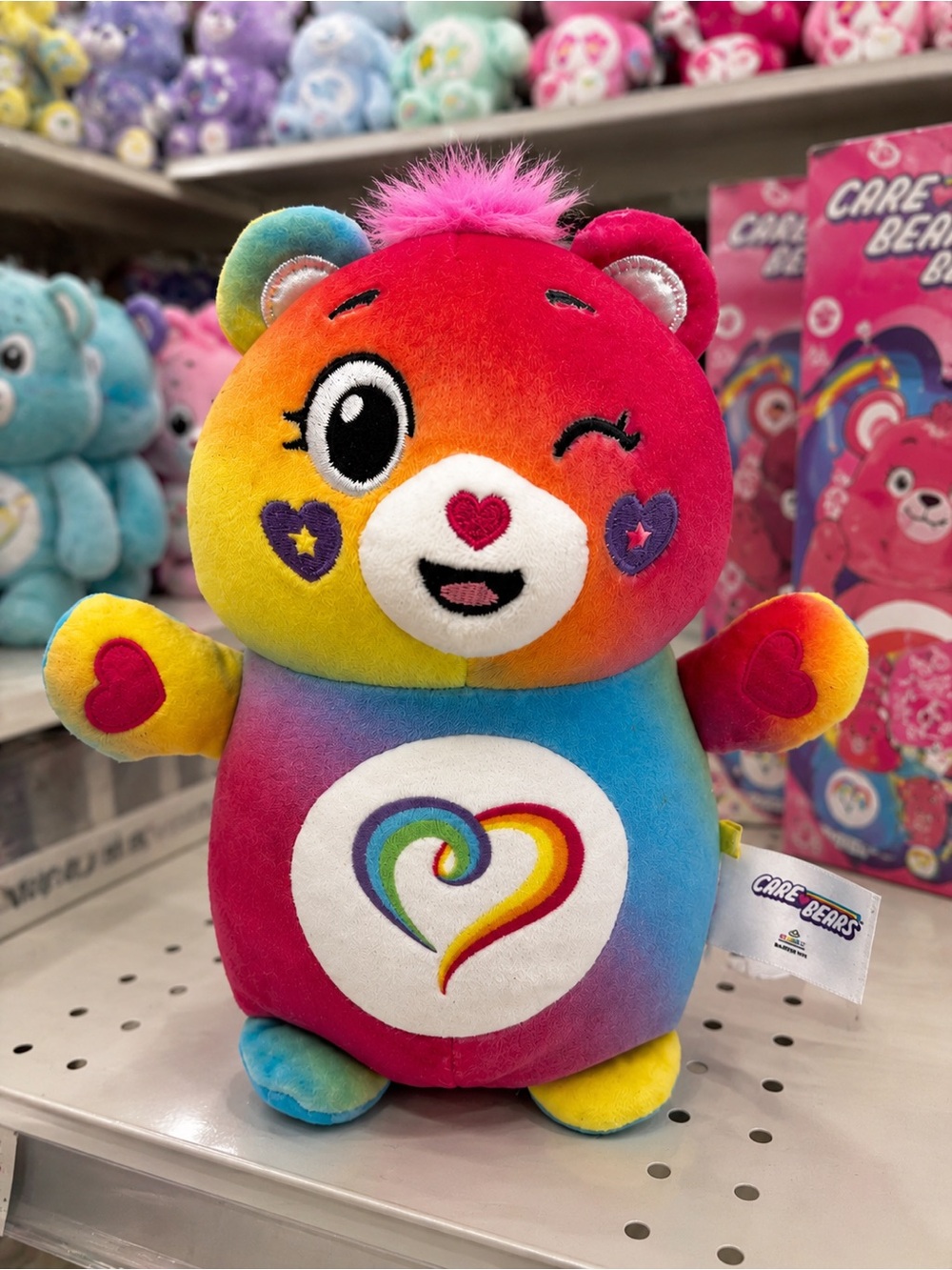 Care Bears Rainbow Heart Bear Plush Cloudco 2025 Colorful Stuffed Animal